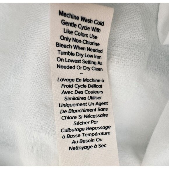 Cinq À Sept XS White Cotton Blend Bubble Hem Sleeveless Top - Picture 9 of 10